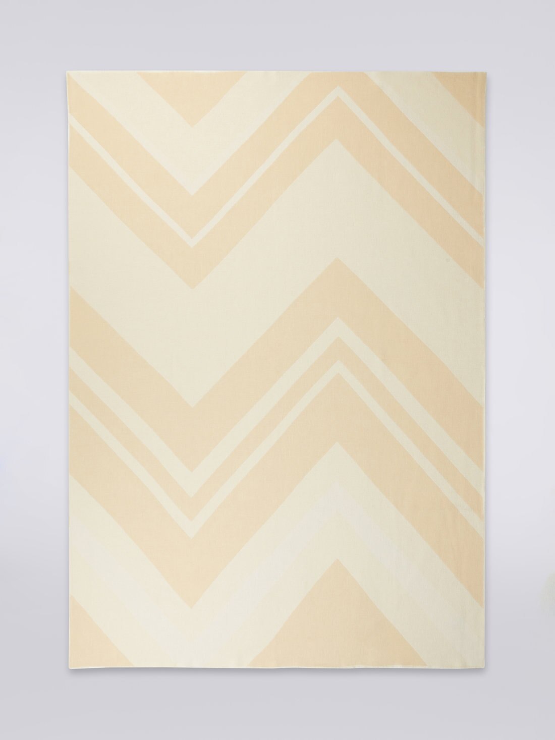 Manta Cornelio 130×190 cm de lana zigzag, Blanco  - 8051575836930 - 1