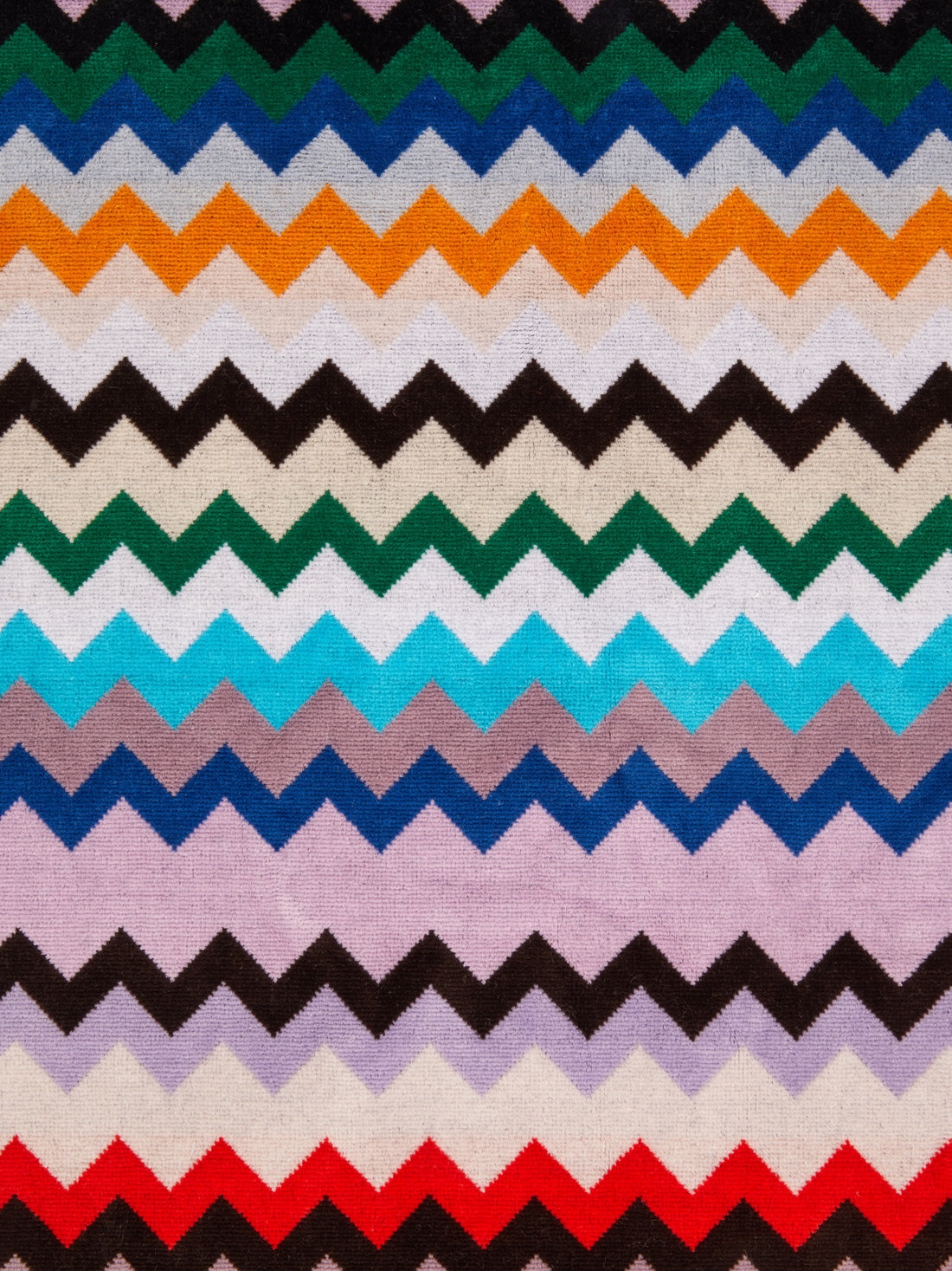 Telo mare 100x180 cm Carlie in spugna di cotone chevron, Multicolore  - 8051575843389 - 3