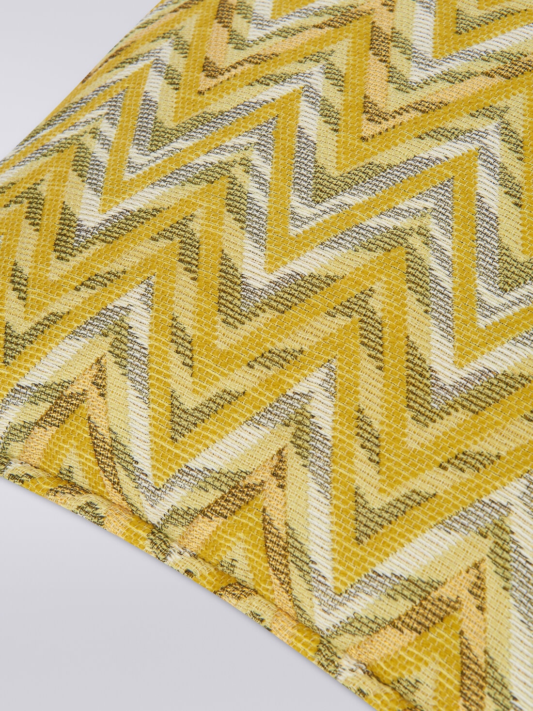 Coussin Bleatched 40x40 cm chevron à effet 3D, Jaune  - 8051575829758 - 2