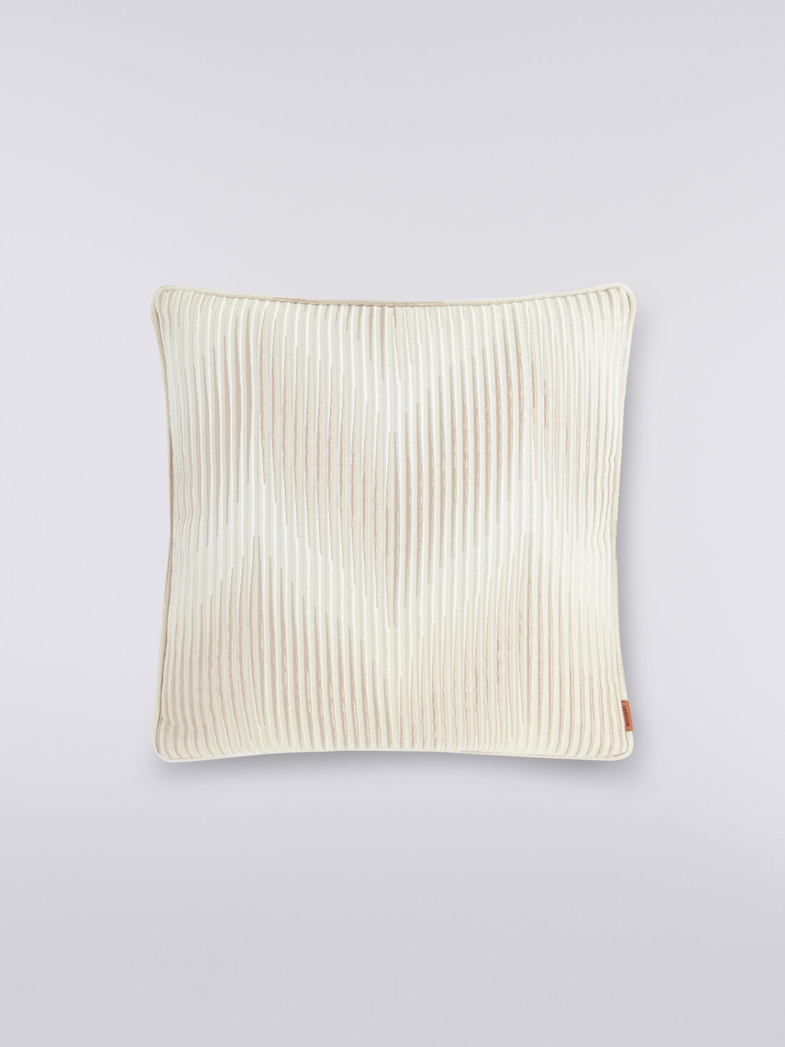 Coussin Ande 40x40 cm avec chevron dégradé, Blanc  - 8051575829581 - 0