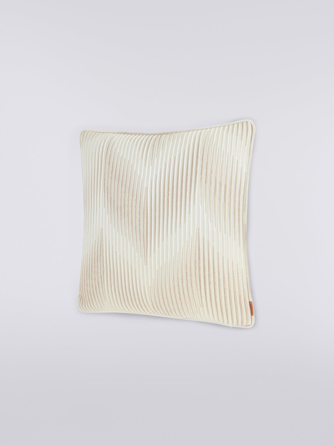 Cuscino Ande 40x40 cm con chevron sfumato, Bianco  - 8051575829581 - 1