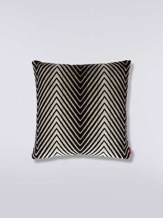 Homescapes Federa Per Cuscino A Zigzag 45x45 Cm In Cotone - Giallo Senape/Crema - Stile Scandinavo