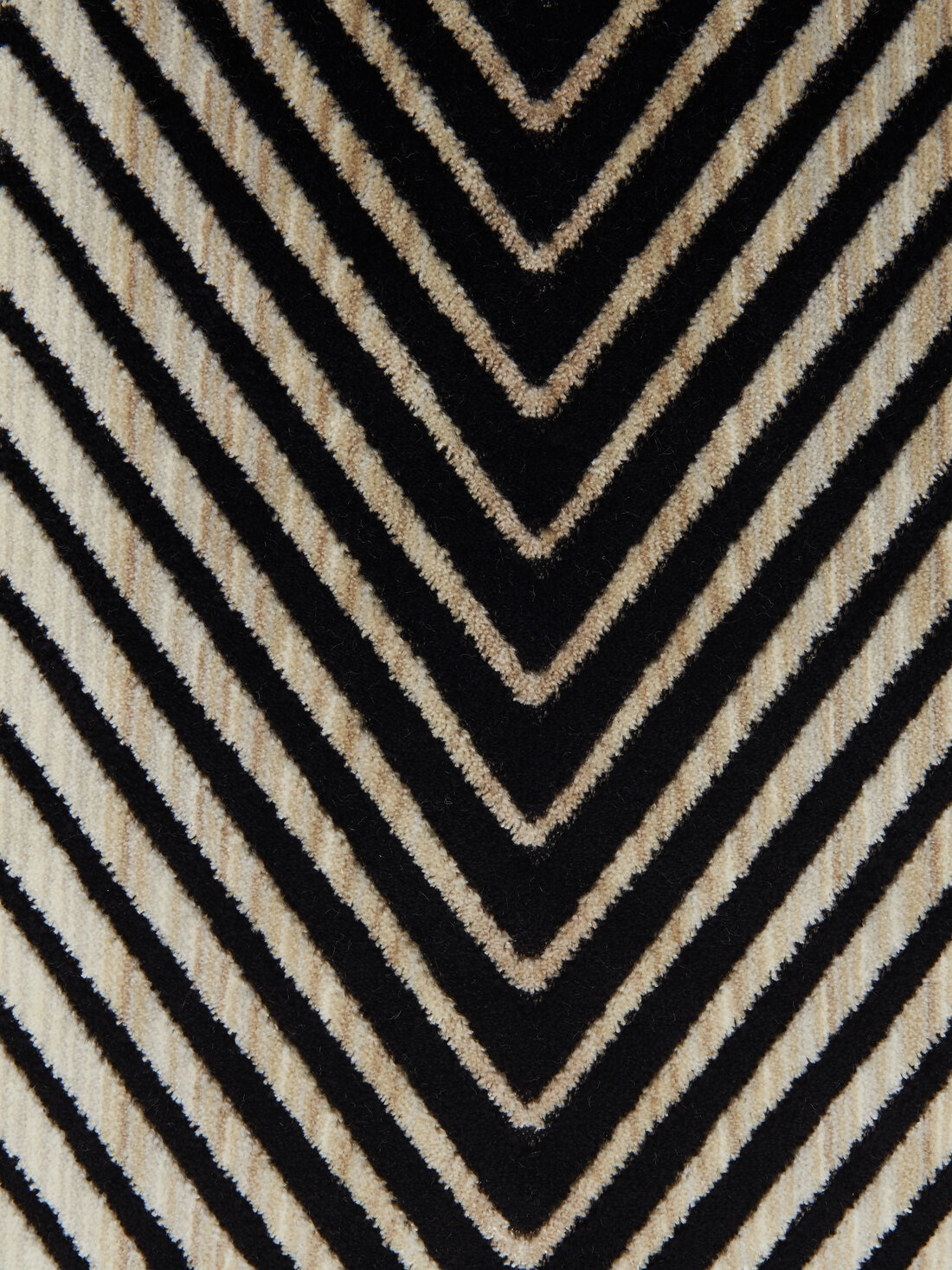 Ziggy 40x40 cm viscose blend zigzag cushion, Black & White - 8051575831270 - 3