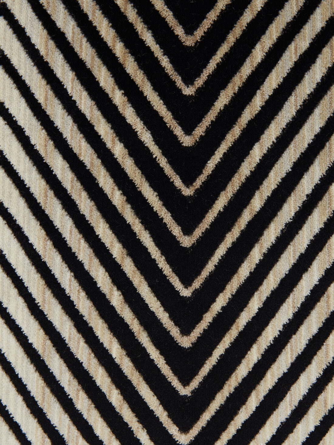 Coussin Ziggy 40x40 cm en viscose zigzag, Noir & Blanc - 8051575831270 - 3