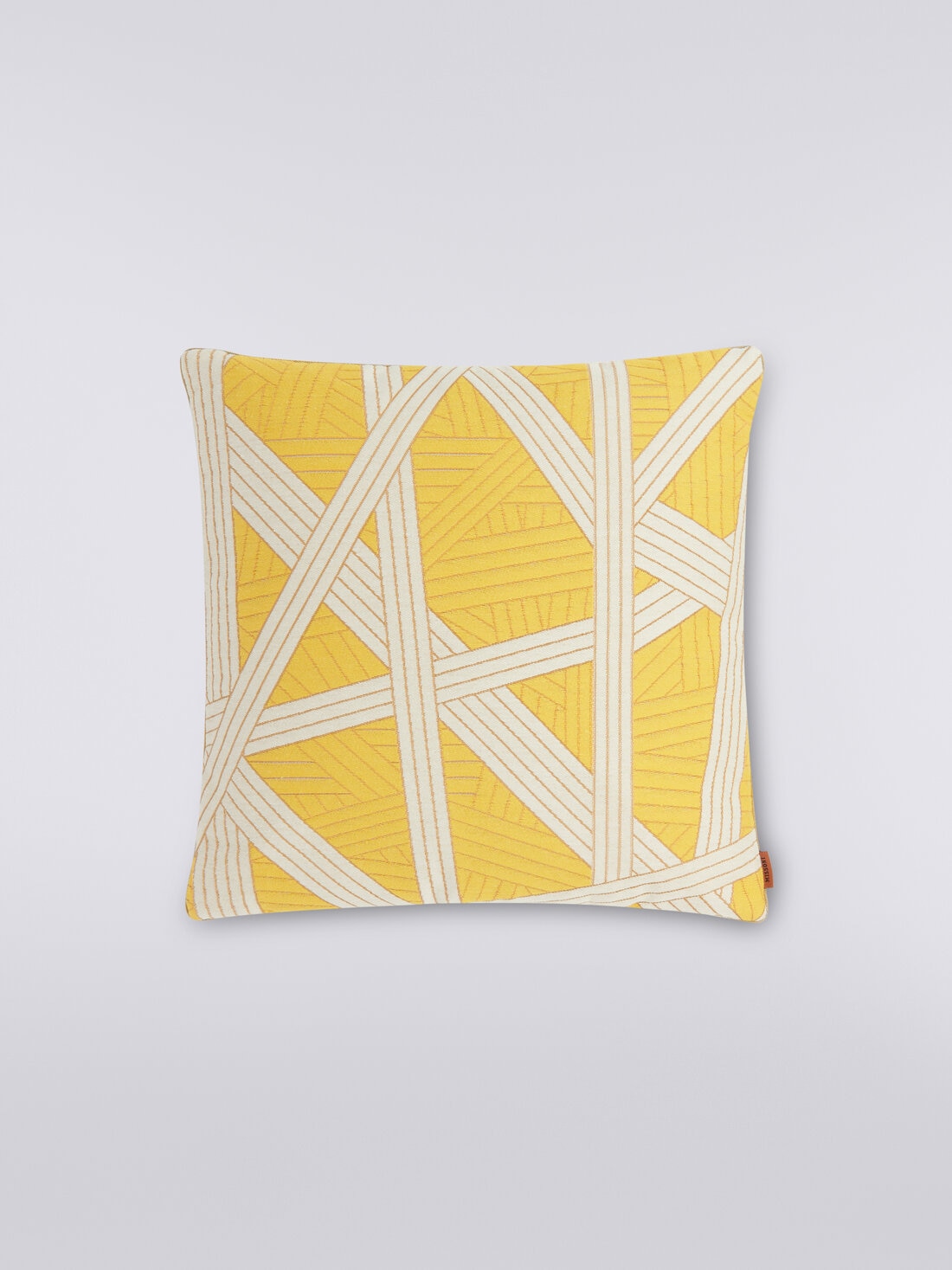 Coussin Nastri 40x40 cm avec surpiqûres, Jaune  - 8051575830518 - 0