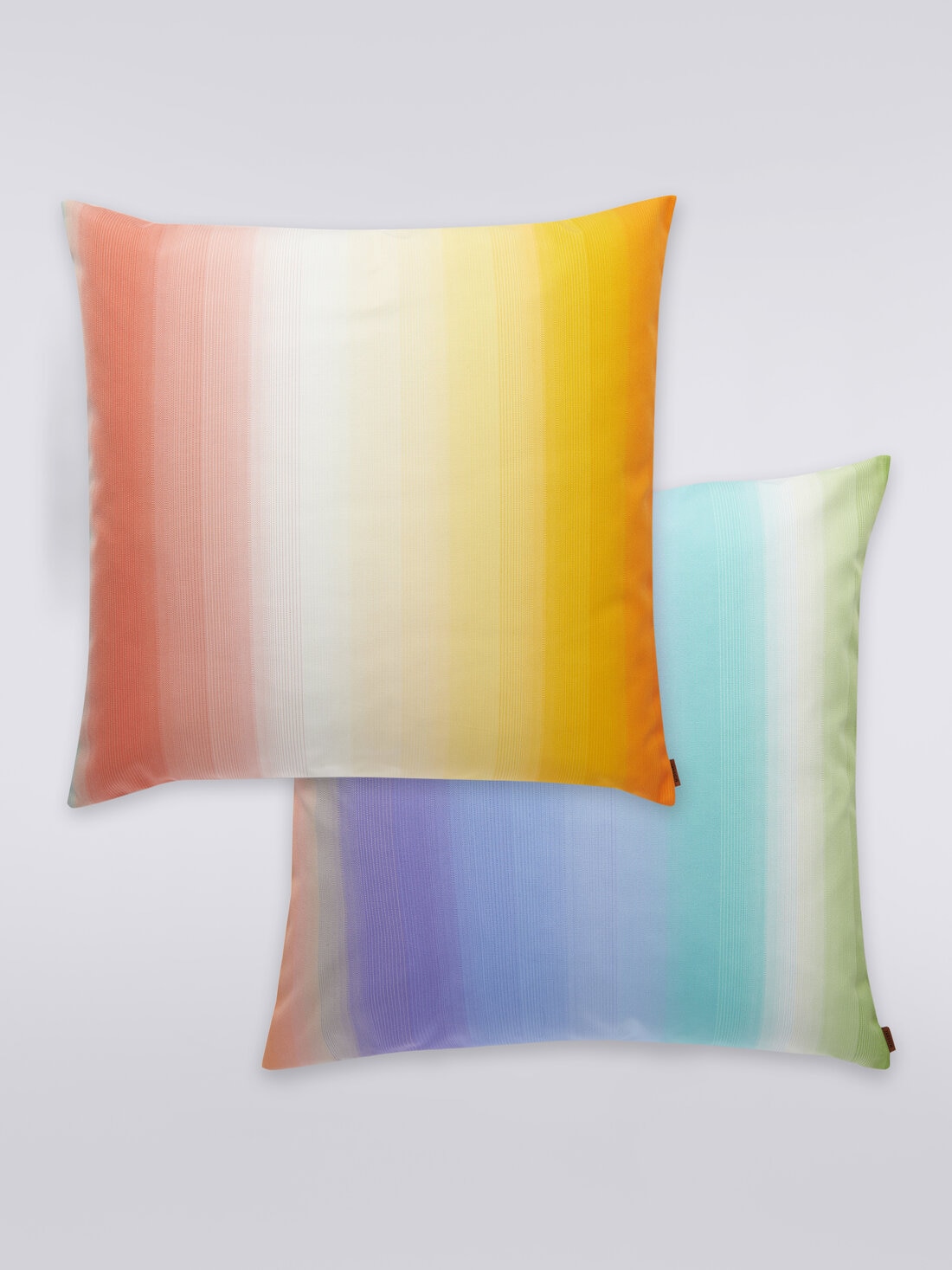 Resort 60x60 cm outdoor cushion in multicoloured faded canvas, Multicoloured  - 8051575837692 - 0