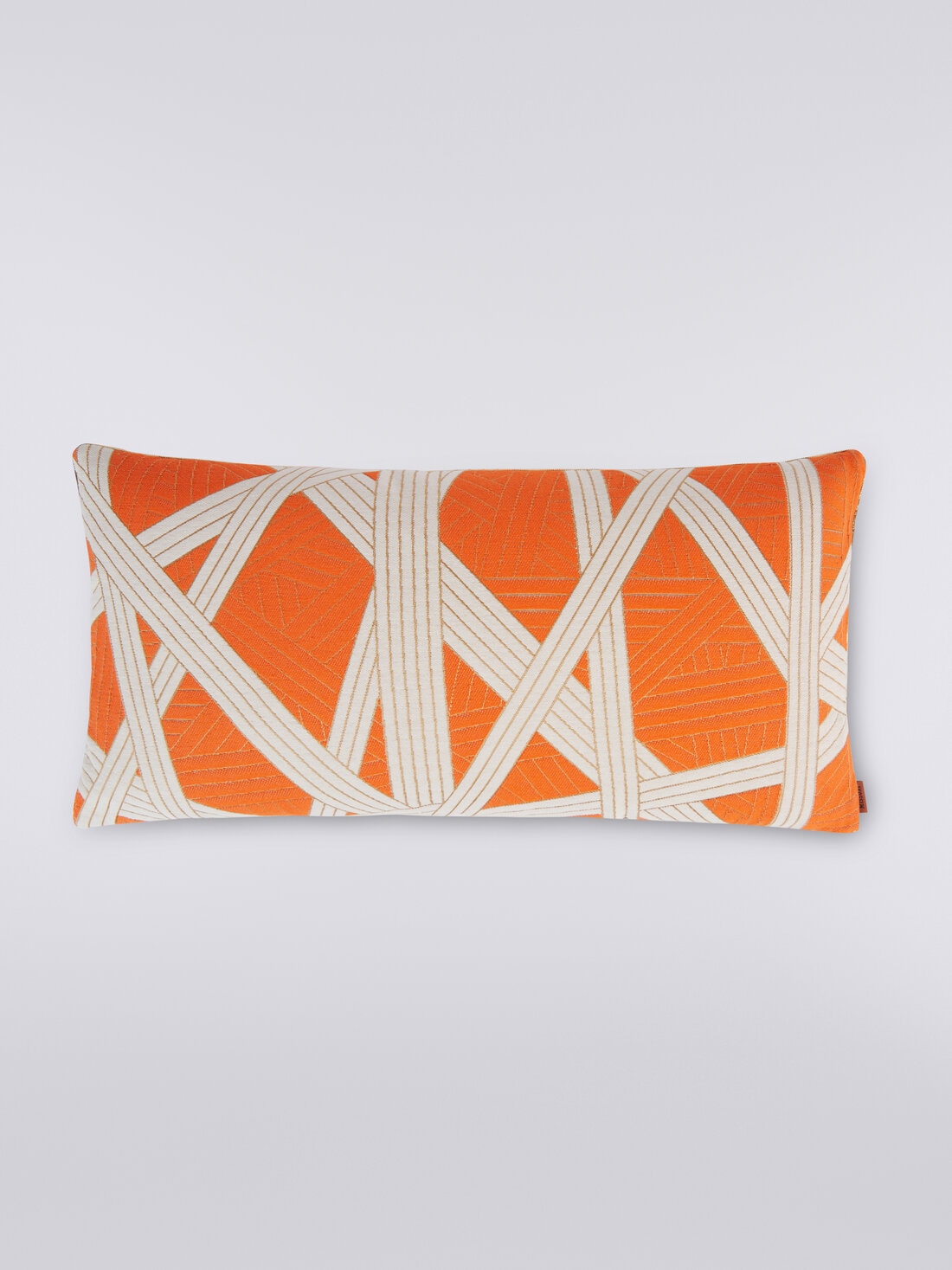 Coussin Nastri 30x60 cm avec surpiqûres, Orange - 8051575830778 - 0