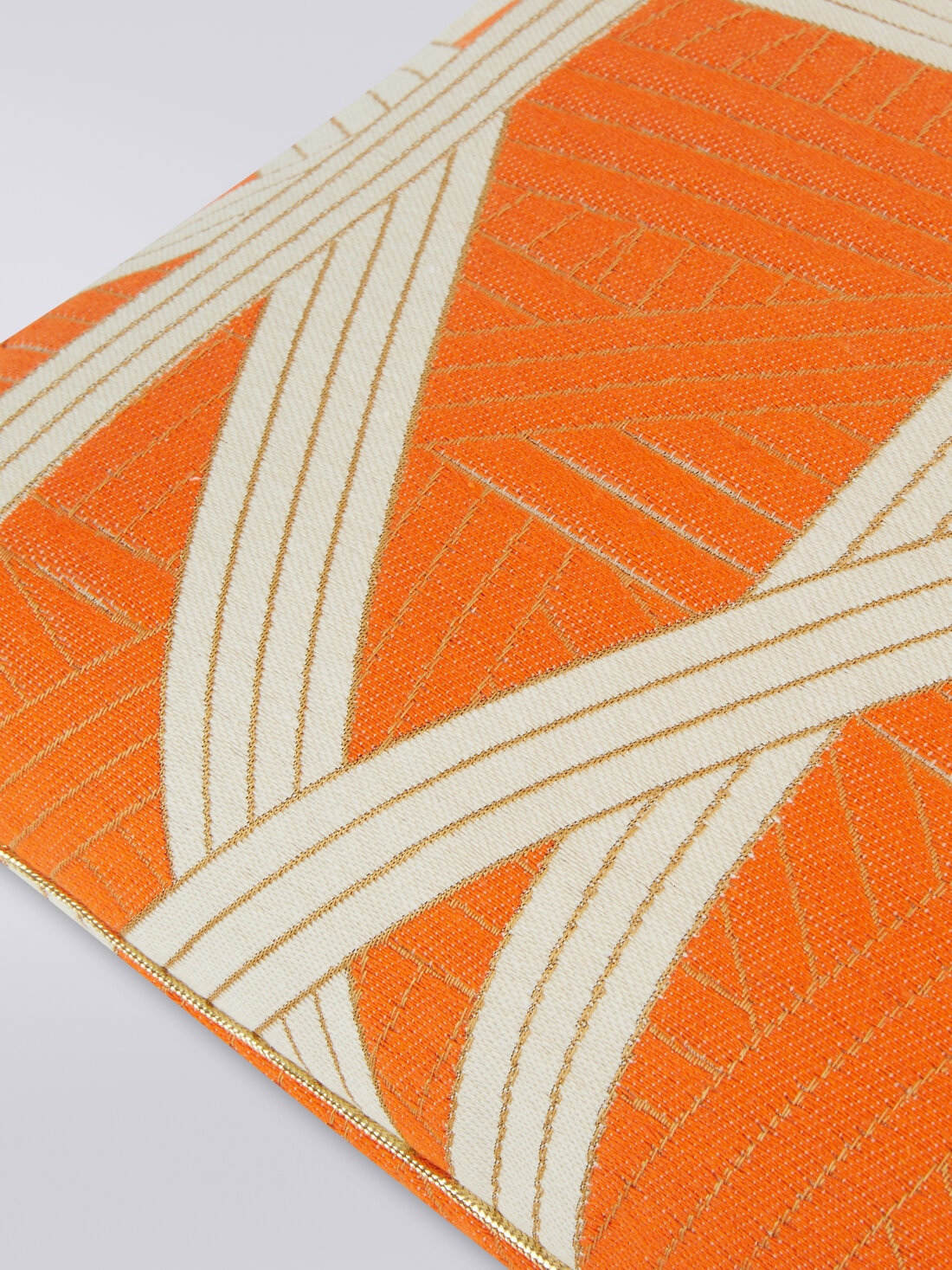 Coussin Nastri 30x60 cm avec surpiqûres, Orange - 8051575830778 - 2