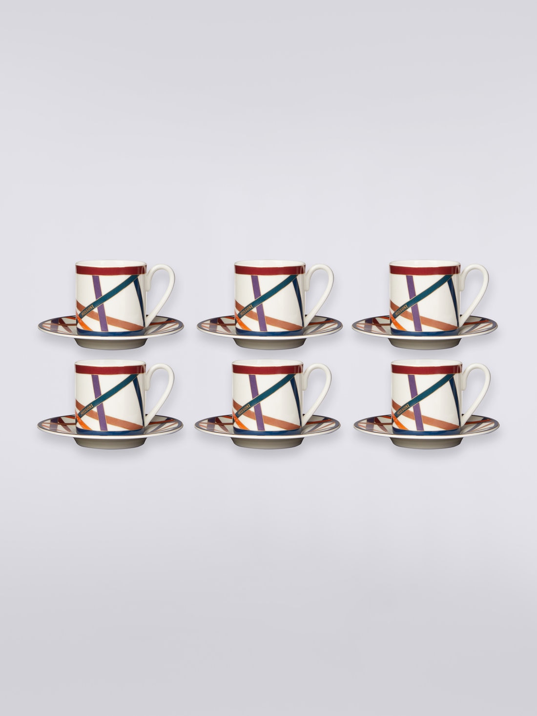 Nastri Tazza Caffe Set 6 Pz C/Piattino, Multicolore  - 8051575977565 - 1