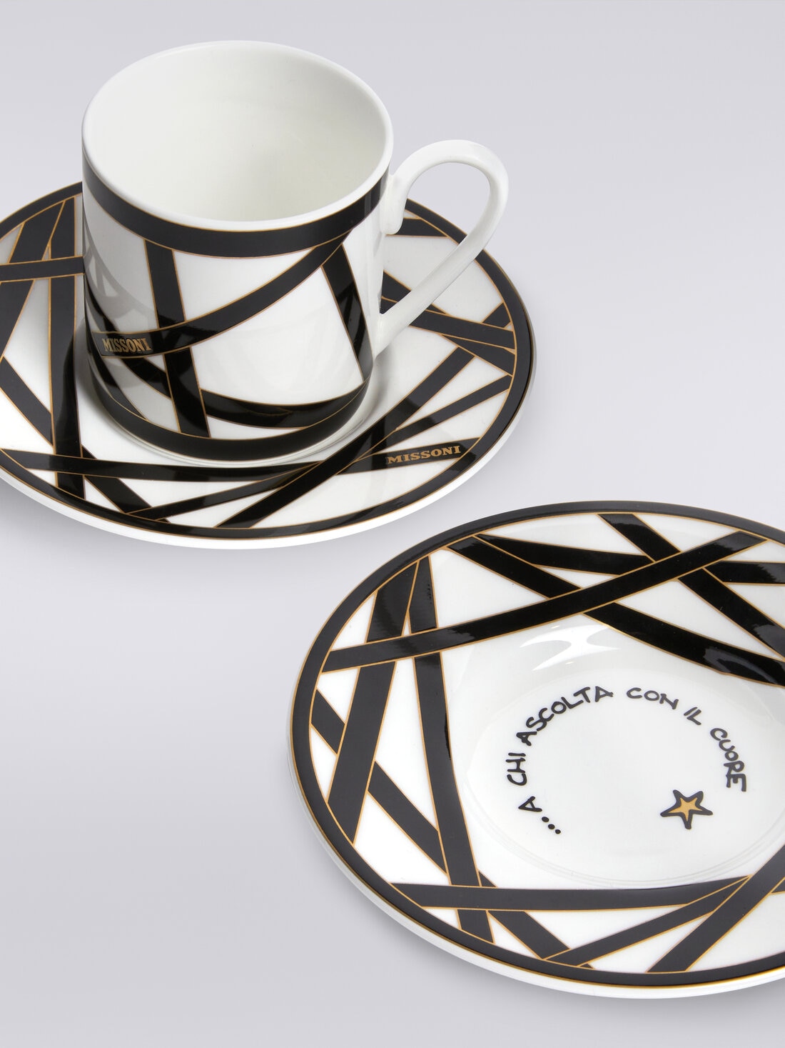 Juego de taza de café con platillo Missoni x Suonare Stella, Negro & Multicolor  - 8053147146485 - 3