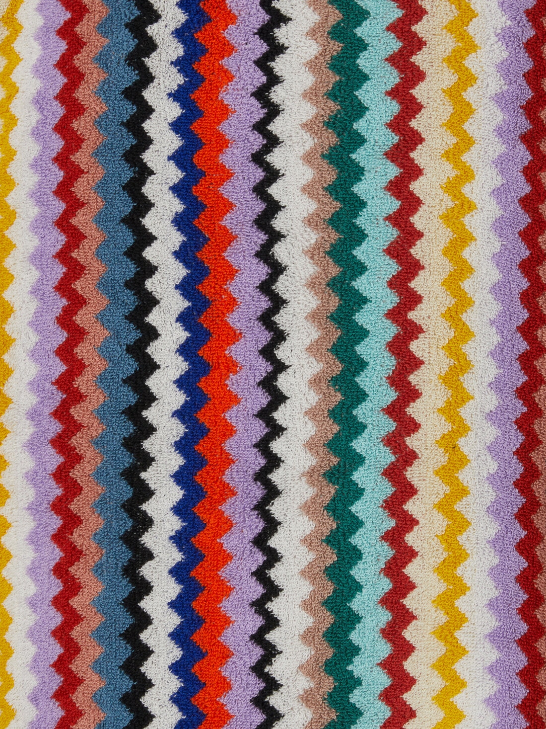 Peignoir Riverbero en coton éponge zigzag , Multicolore  - 1D3AC99704100 - 3