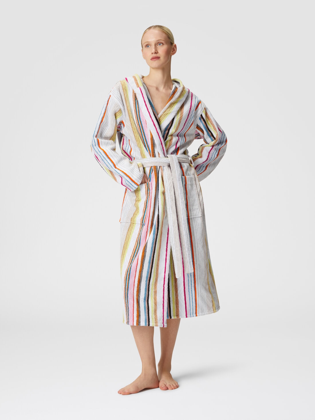 Missoni Accappatoio Moonshadow in spugna di cotone con lurex