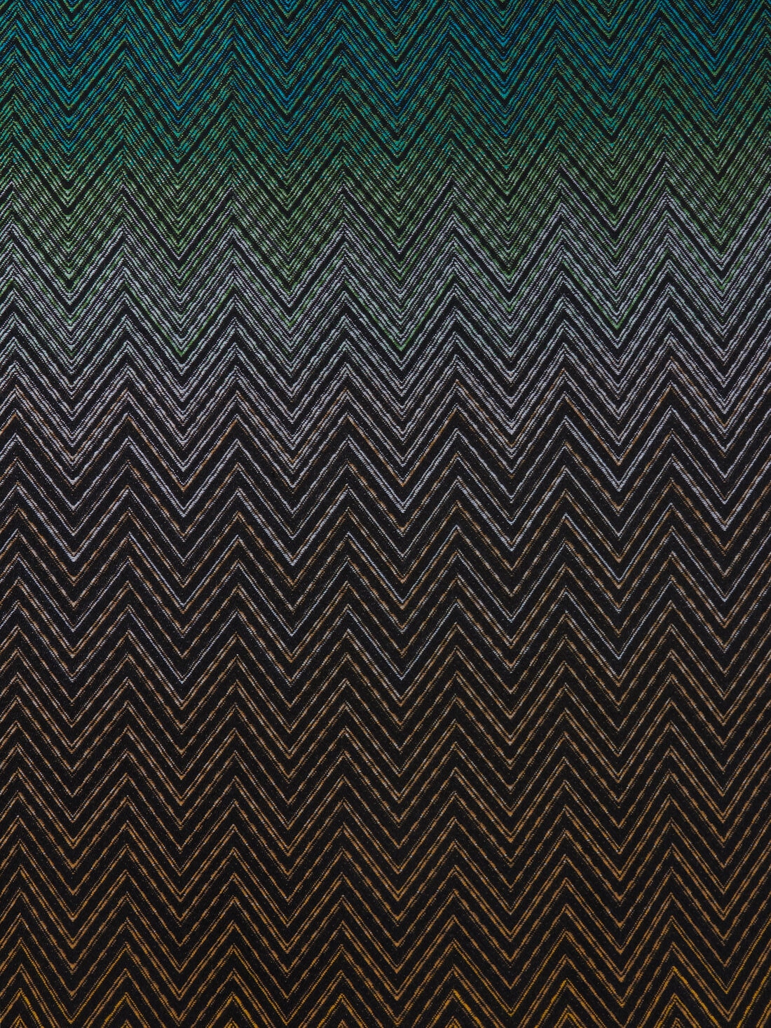 Plaid 135x195 cm in misto lana chevron con frange, Nero    - 8053147108964 - 3