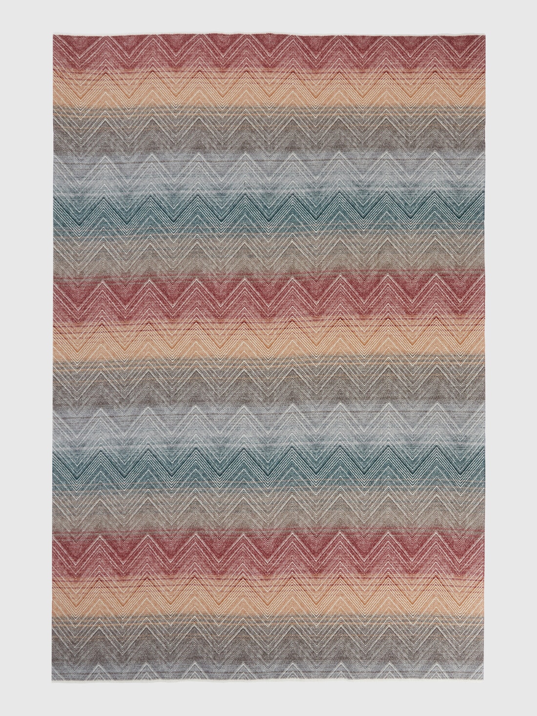 Marea 130x190 cm wool plaid blanket with chevron pattern , Multicoloured  - 8053147134765 - 1