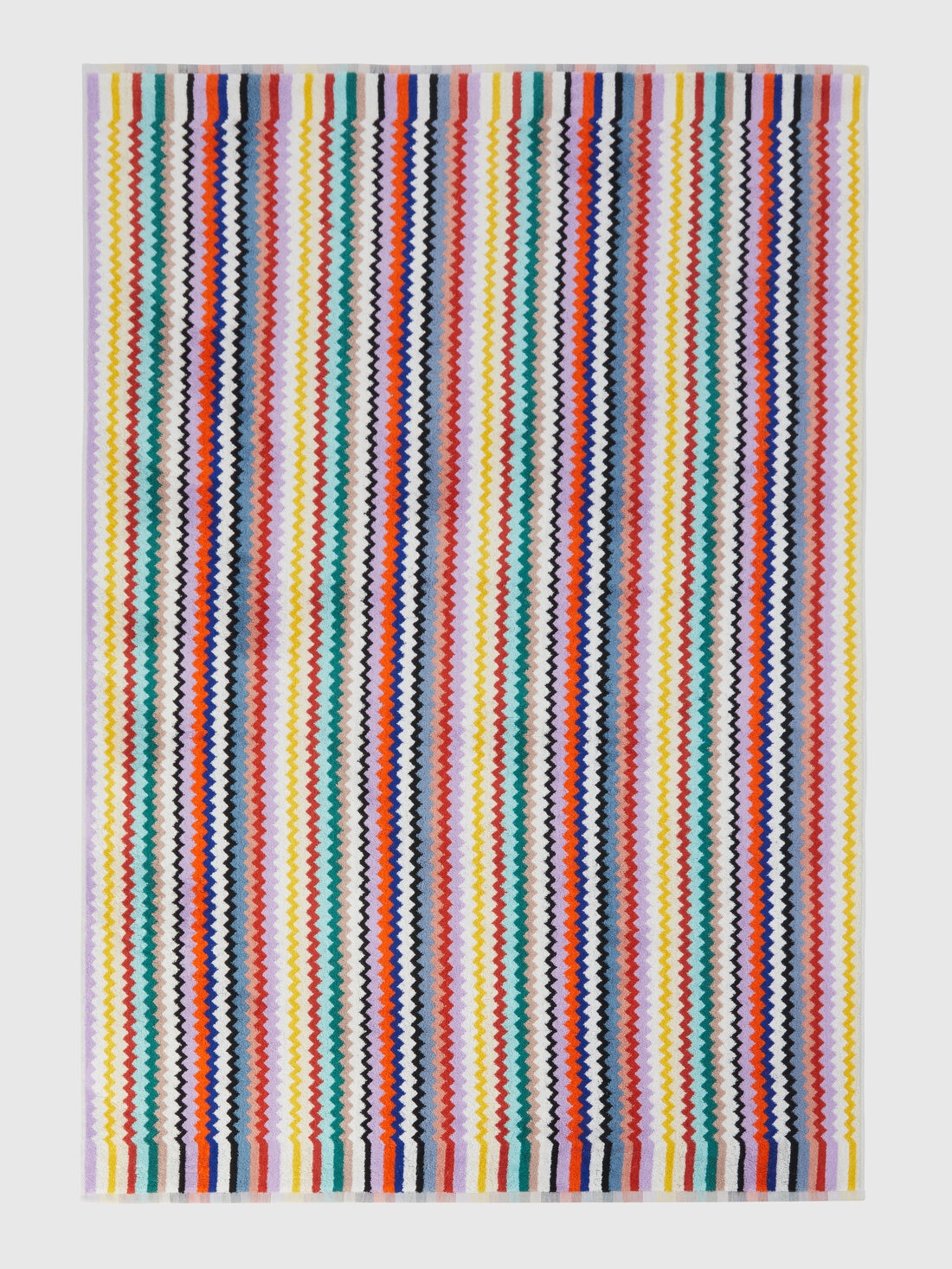 Serviette de plage 150x100 cm Riverbero en coton éponge à zigzag , Multicolore  - 8053147105307 - 1