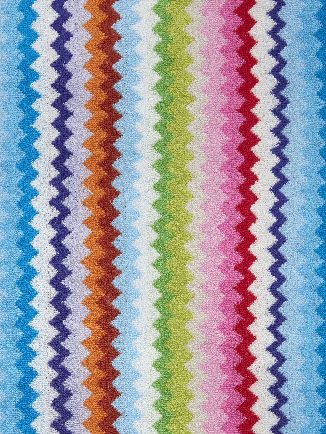 Bath towel 150x100 cm Zig zag cotton terry Riverbero , Pink & Multicoloured - 8053147122373 - 3