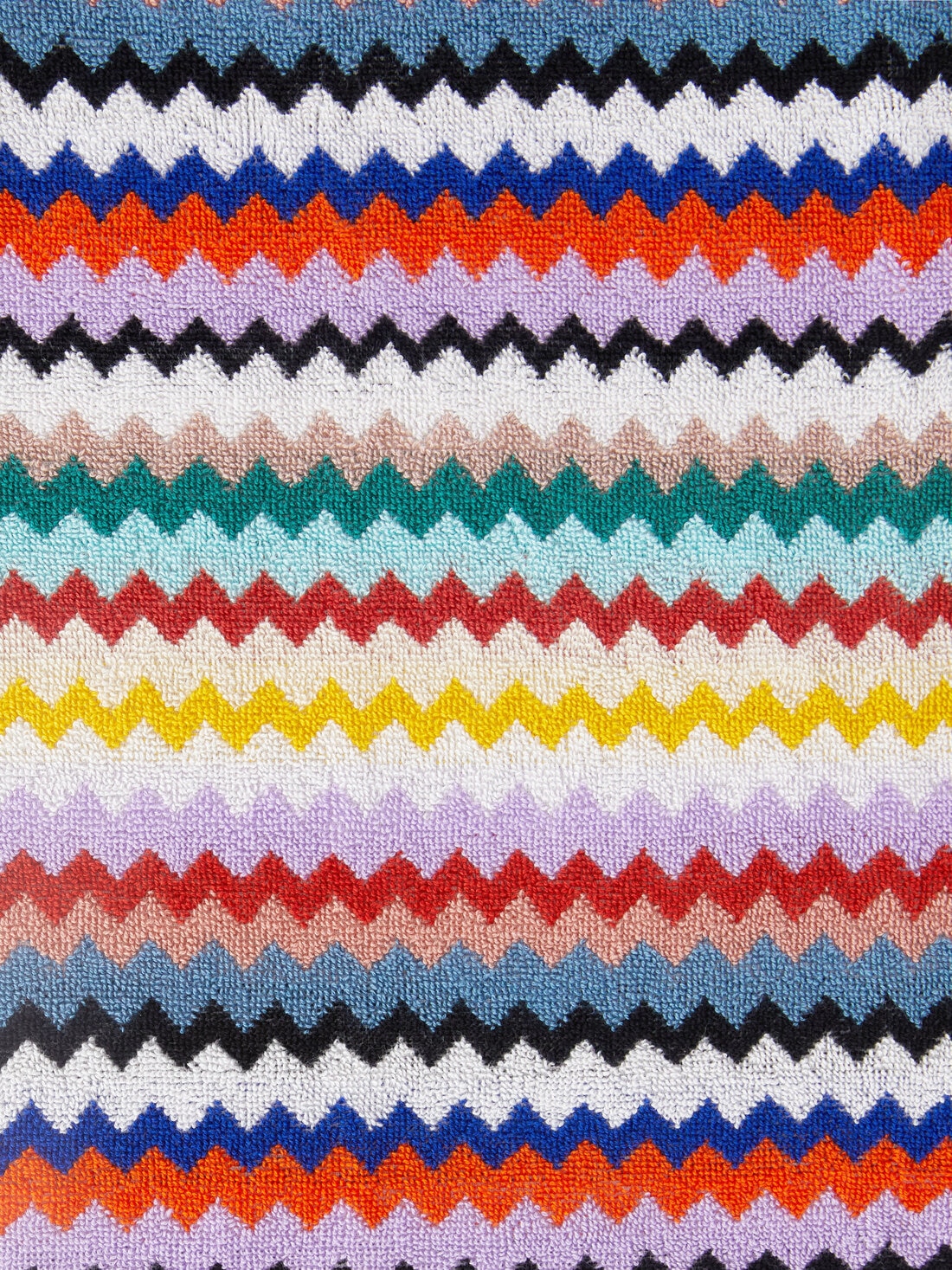 Ensemble de 2 serviettes de bain Riverbero en coton éponge à zigzag, Multicolore  - 8053147105260 - 3