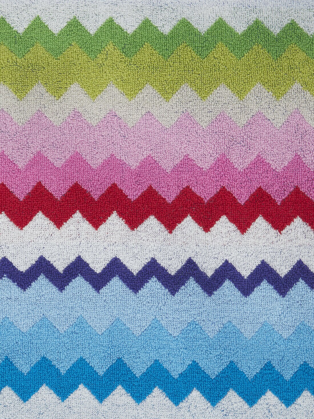 Beach towel 100x180 cm Riverbero in zig zag cotton terry, Pink & Multicoloured - 8053147122380 - 3