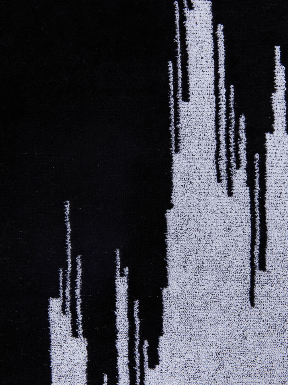 Serviette de plage Skunk 180x100 cm en tissu de coton éponge flammé, Noir & Blanc - 8053147106243 - 3