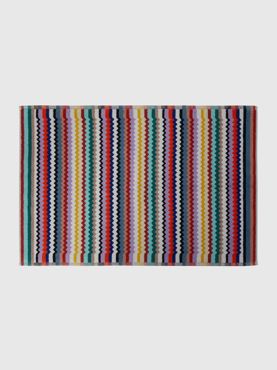 Alfombrilla de baño Riverbero 60x90 cm de algodón en zigzag, Multicolor  - 8053147143163 - 0