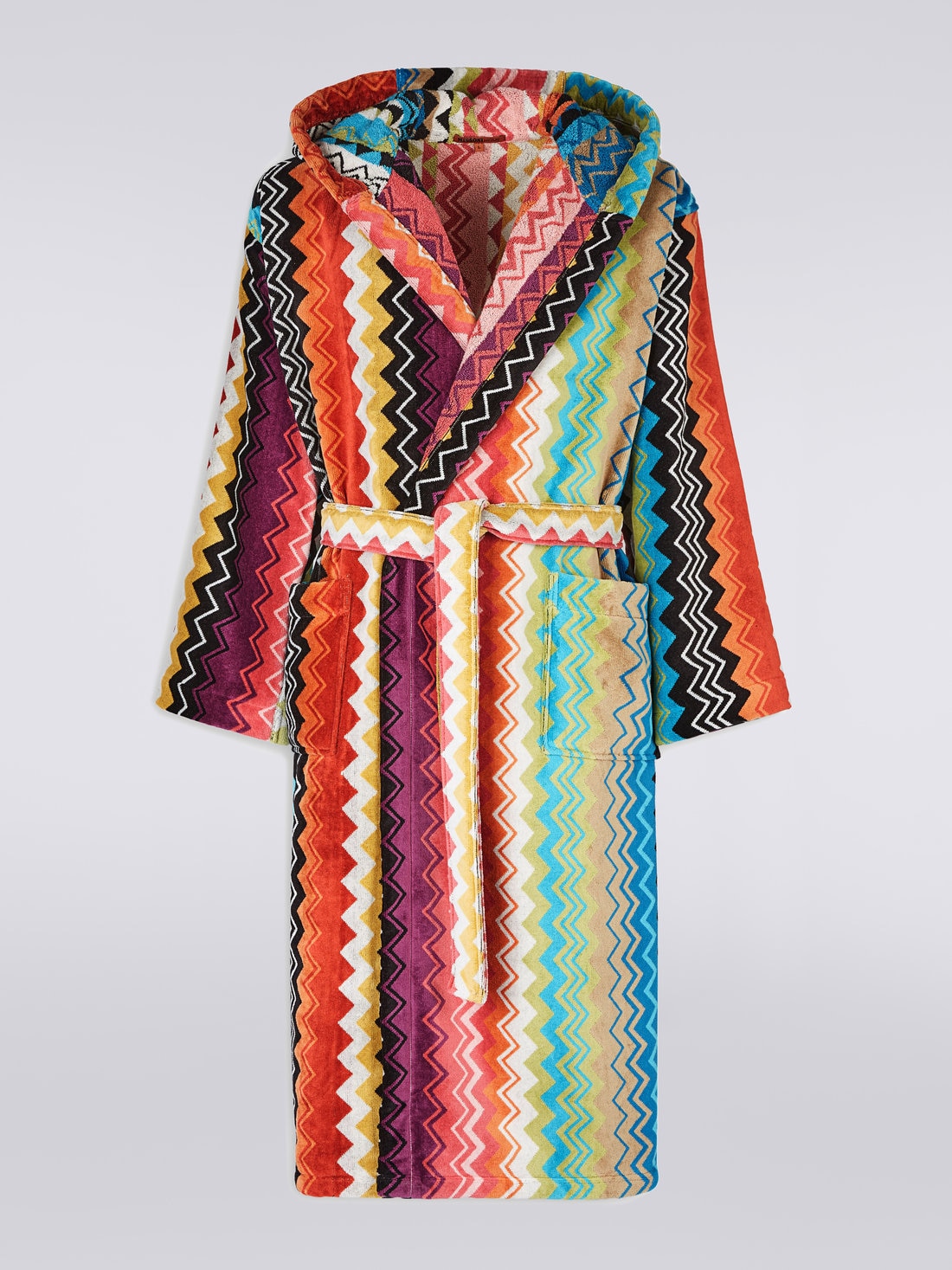 Giacomo Hooded Bathrobe, Multicoloured  - 1G3AC99708100 - 0