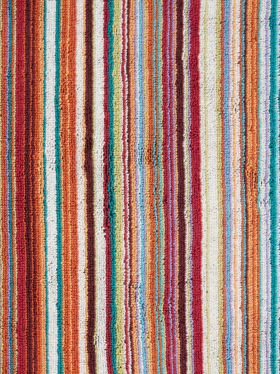 2-piece Jazz bath towel set in striped cotton terry, Orange - 8033050840137 - 3