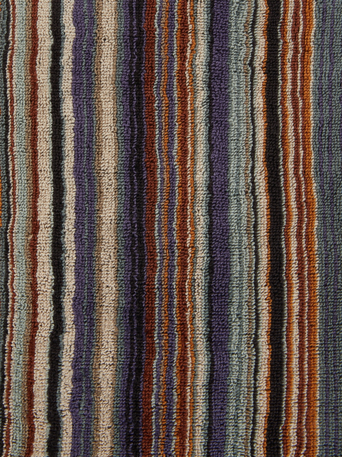 2-piece Jazz bath towel set in striped cotton terry, Multicoloured  - 8051275447009 - 3