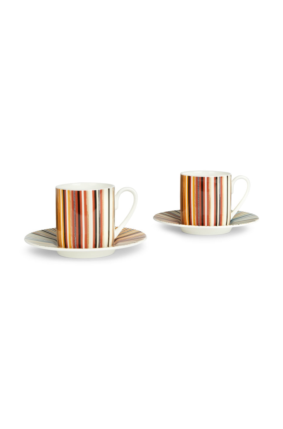 Jenkins Set of 2 coffee cups & saucers, White  - 8051575779008 - 2