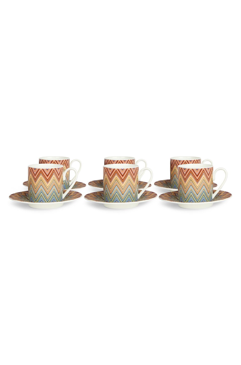 Jarris Tazza Caffe Set 6 Pz C/Piattino, Rosso  - 8051575779077 - 2