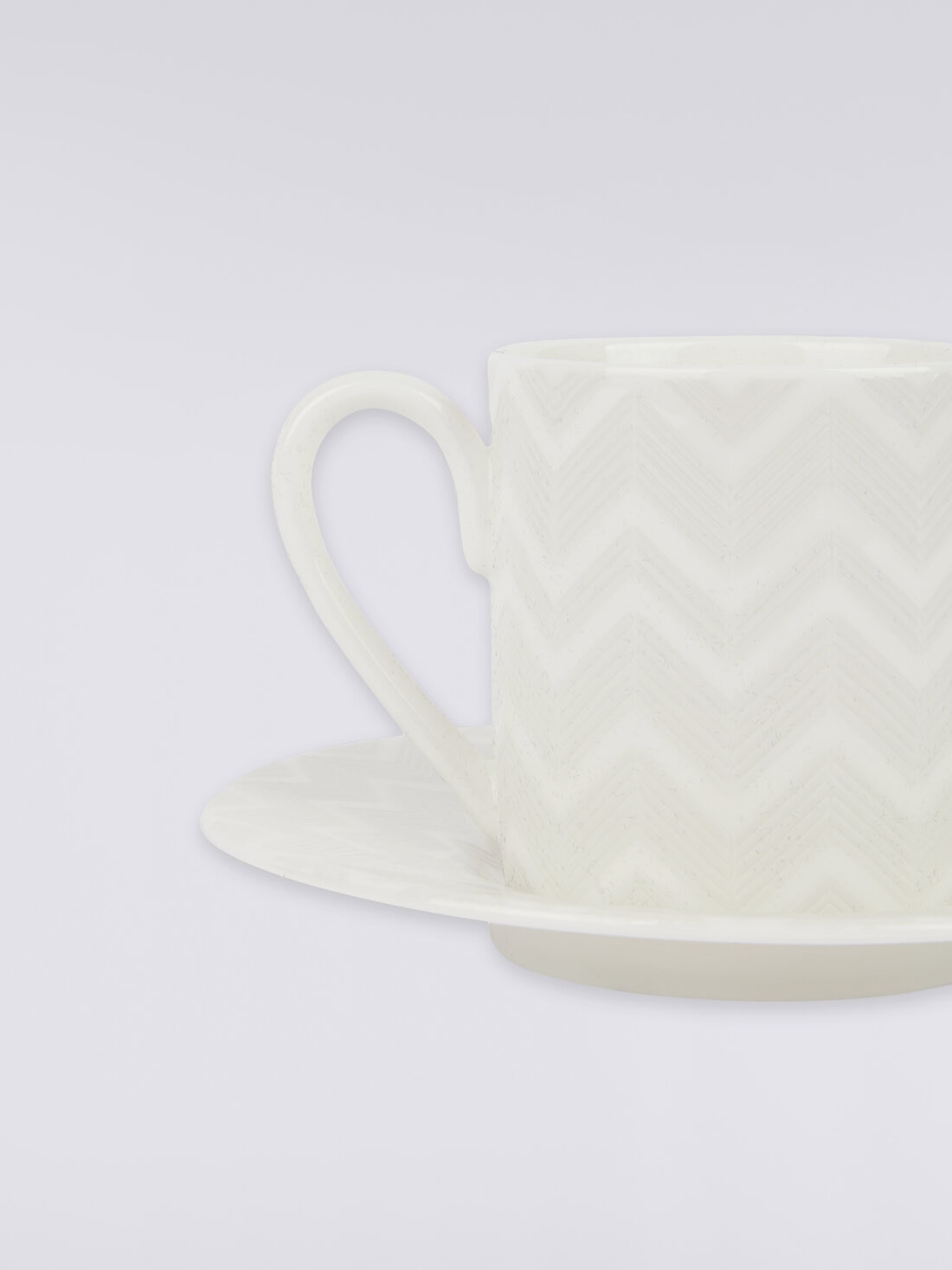 Zigzag White Set of 2 coffee cups & saucers, White  - 8051575779169 - 1