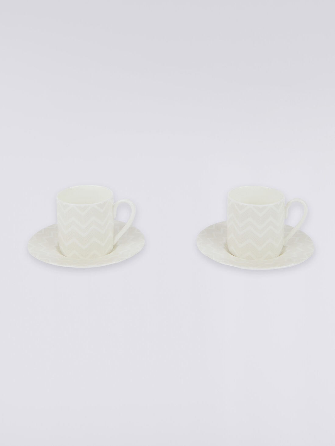 Zigzag White Set of 2 coffee cups & saucers, White  - 8051575779169 - 2
