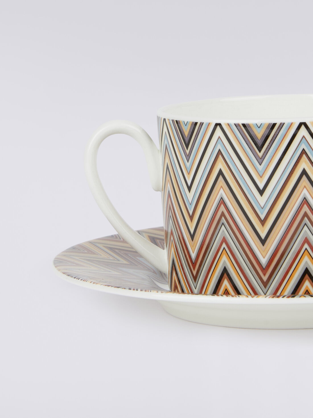 Zigzag Jarris Set of 2 tea cups & saucers, White  - 8051575900402 - 1