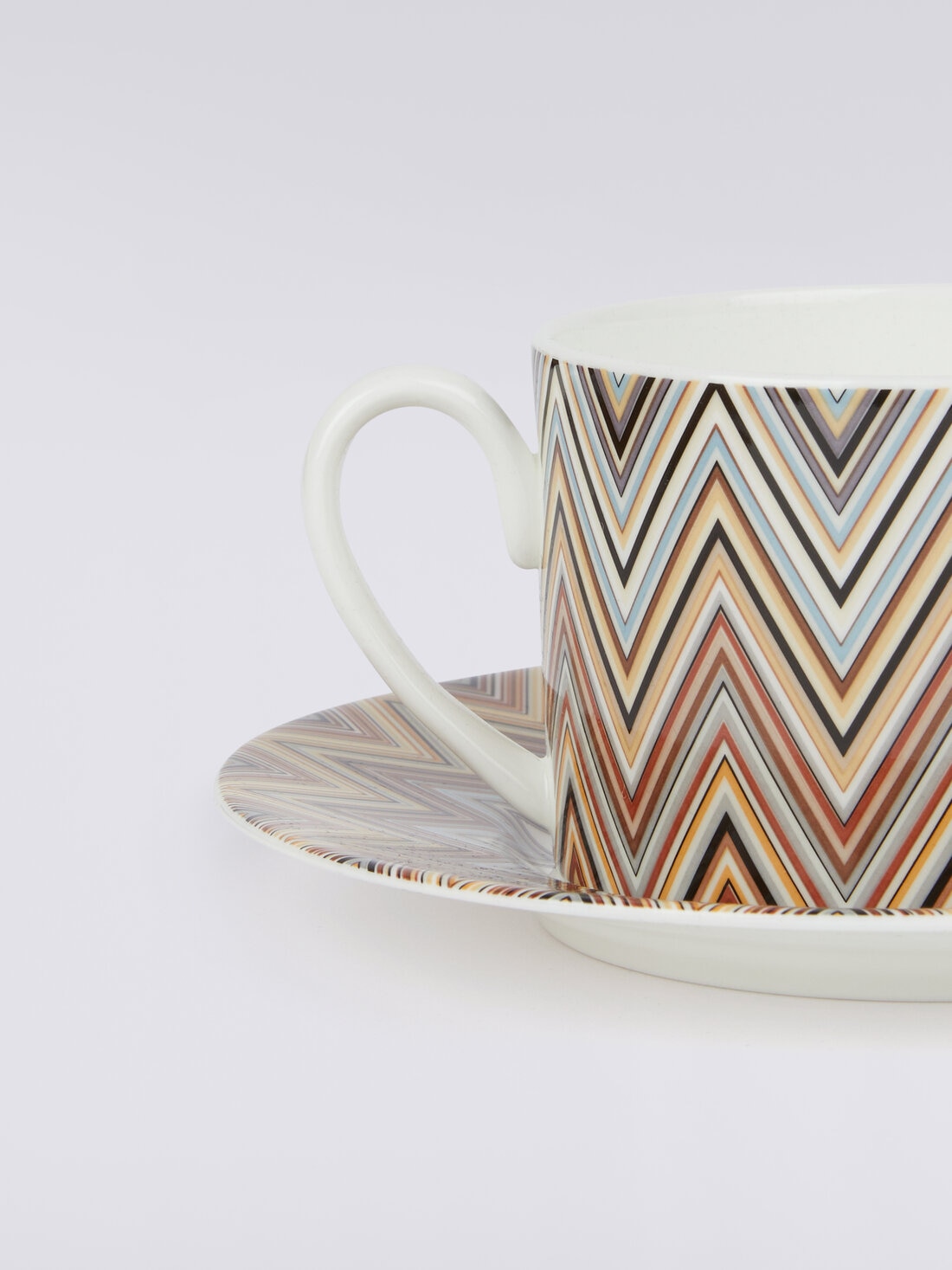 Zigzag Jarris Set of 6 tea cups & saucers, White  - 8051575900426 - 1