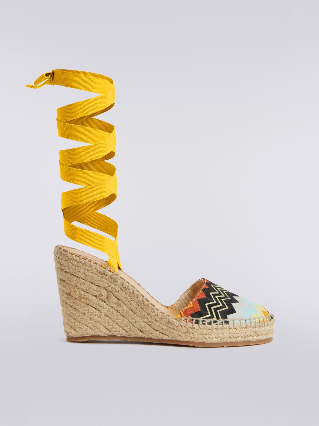 Espadrilles in canvas chevron, Multicolore  - AC23SY04BW00HQSM8NP - 0