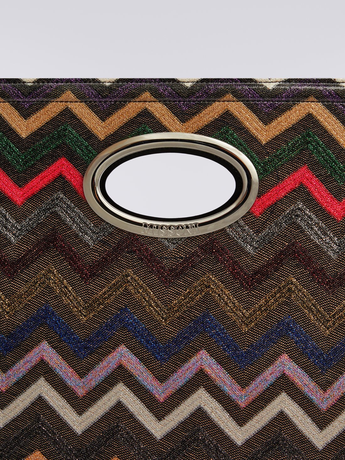 Zigzag lamé viscose bag, Multicoloured  - 3