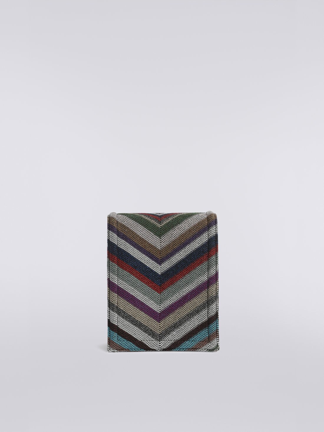 Wool and viscose chevron bag with lurex Multicoloured