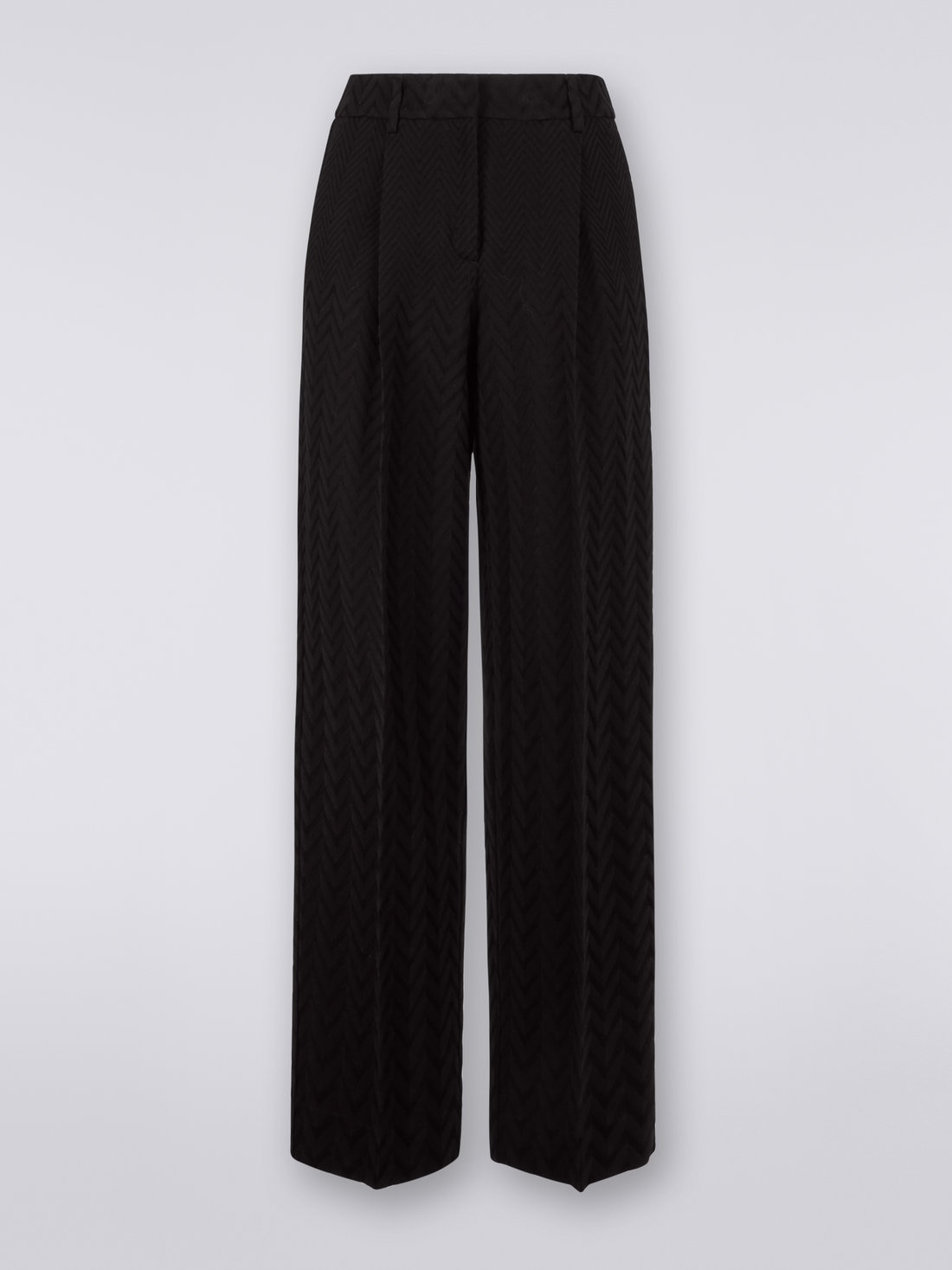 Classic cotton and viscose trousers Black