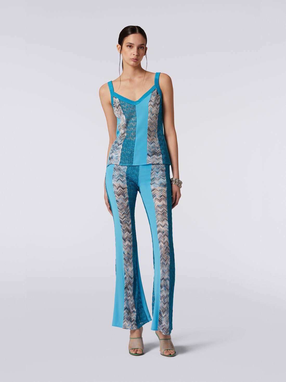 Débardeur en mélange viscose-soie, Bleu - 8051575728655 - 1