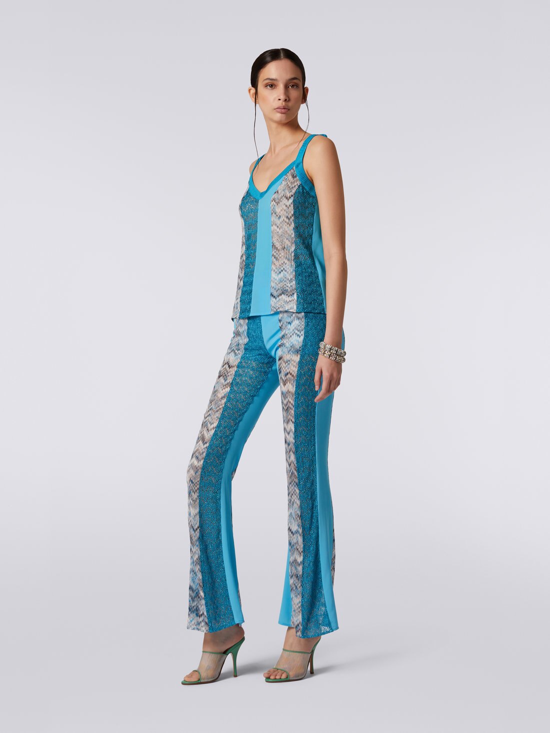 Débardeur en mélange viscose-soie, Bleu - 8051575728655 - 2