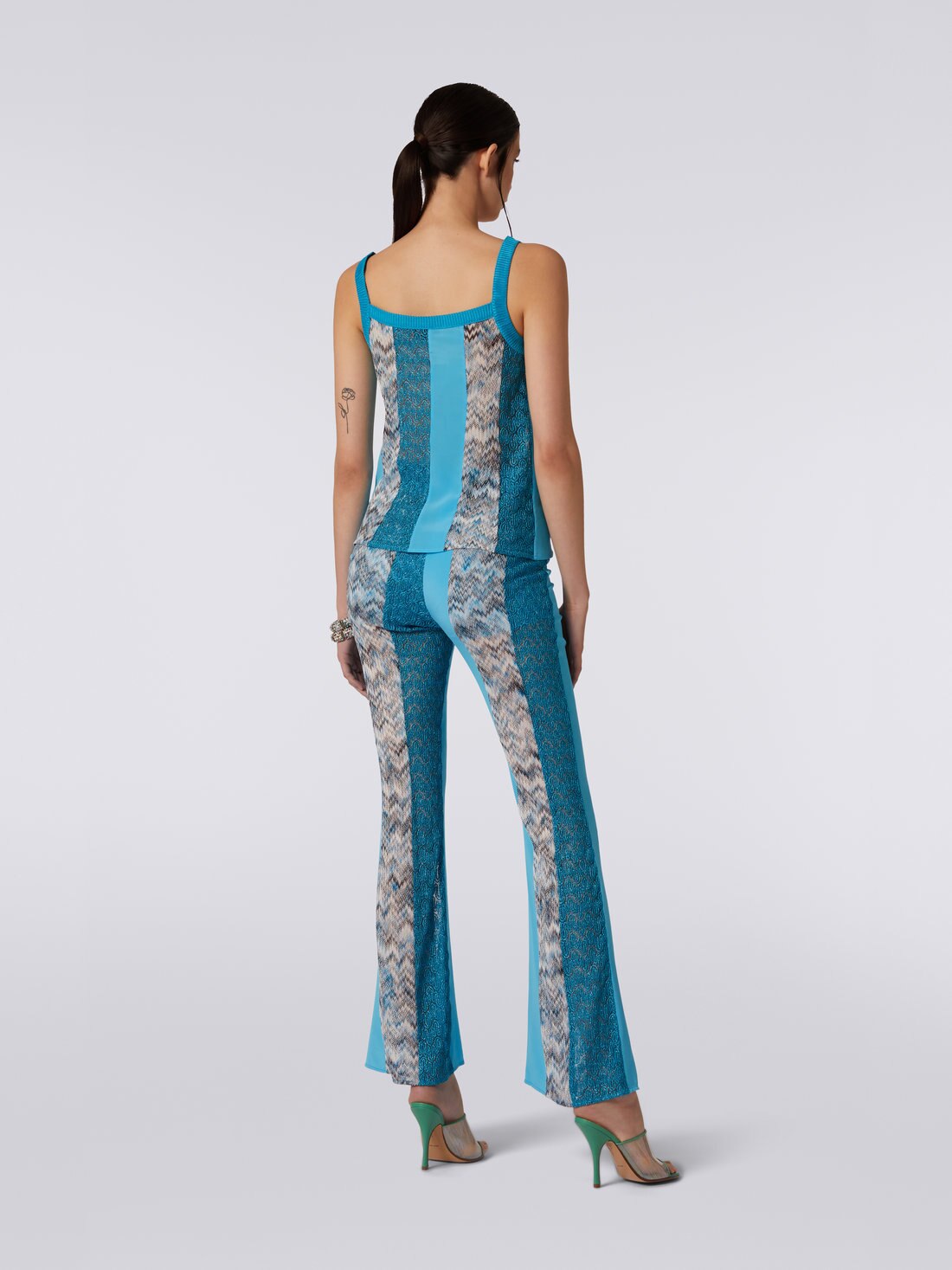 Débardeur en mélange viscose-soie, Bleu - 8051575728655 - 3