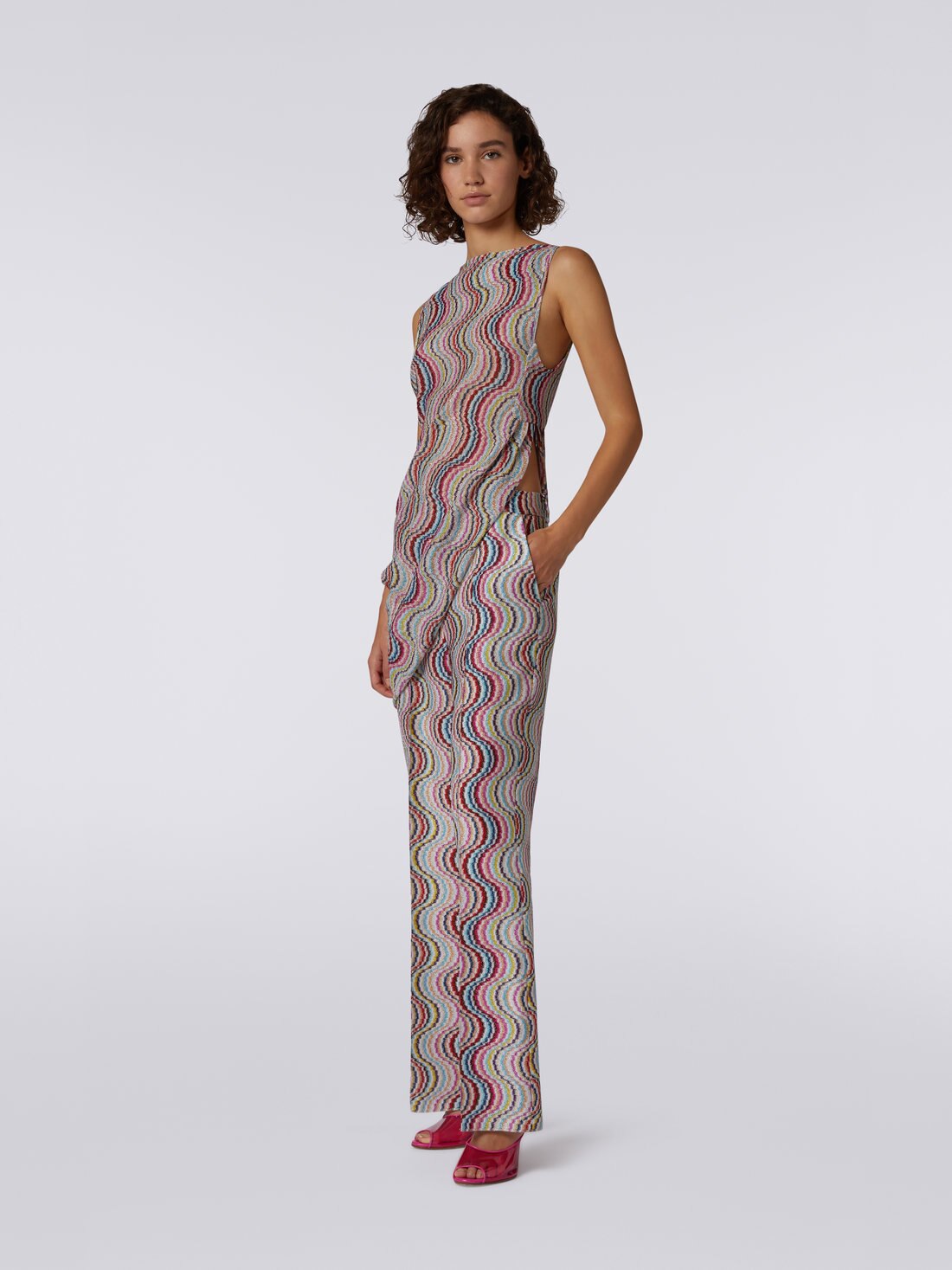 Asymmetrisches Top ohne Ärmel, Mehrfarbig  - 8051575792137 - 2