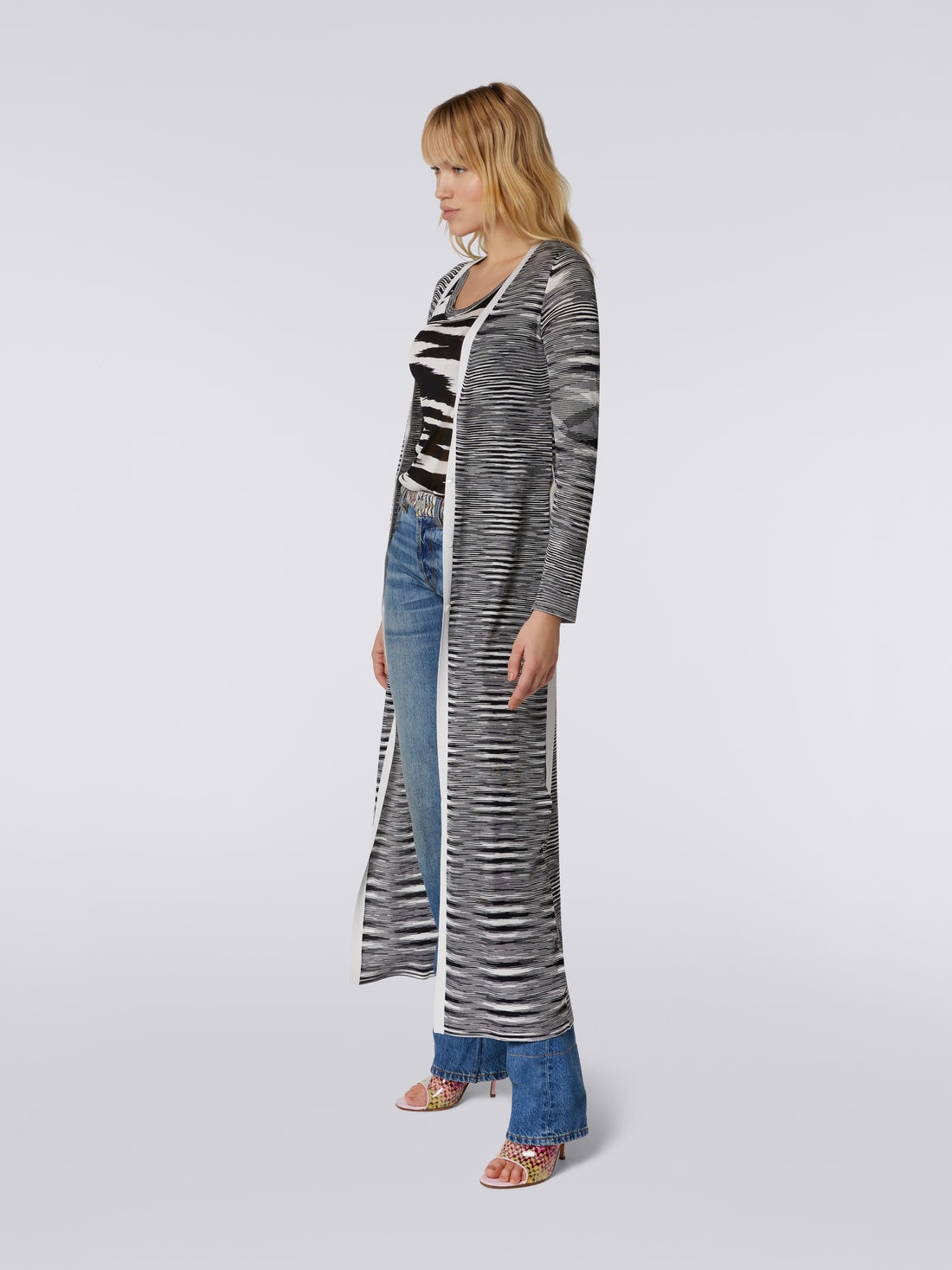 Silk long 2025 cardigan coat