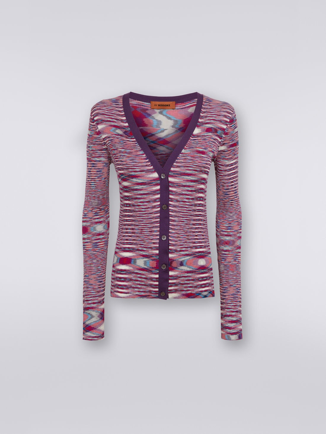 Cardigan en soie flammée, Multicolore  - 8051575689598 - 0