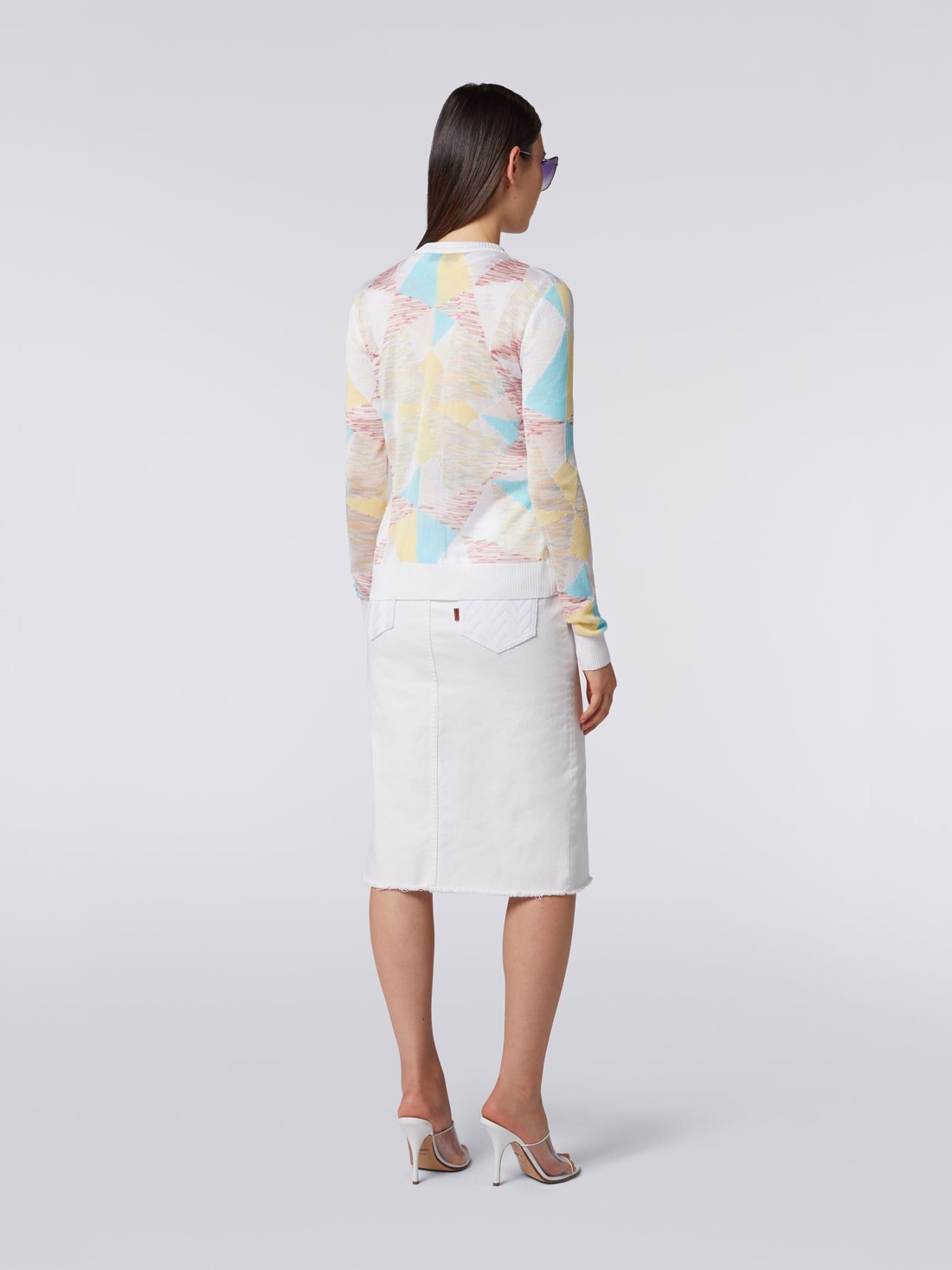 Viscose blend cardigan with star pattern, Multicoloured - 8051575752582 - 3