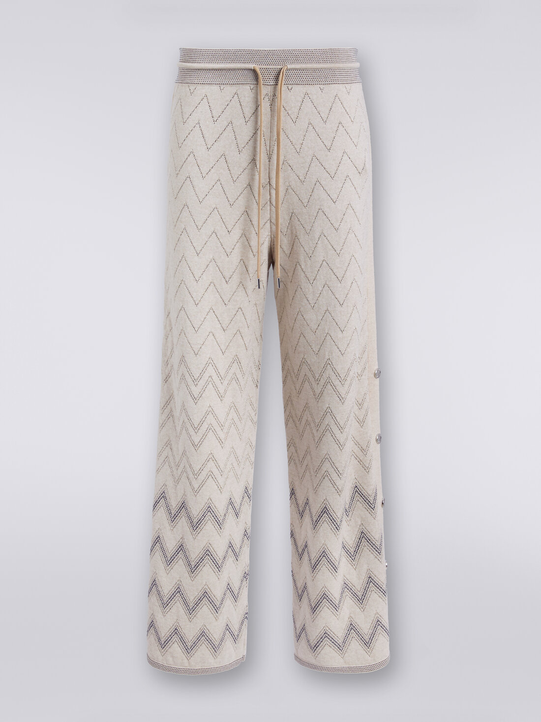 Missoni Joggers in lana e viscosa zig zag con lurex