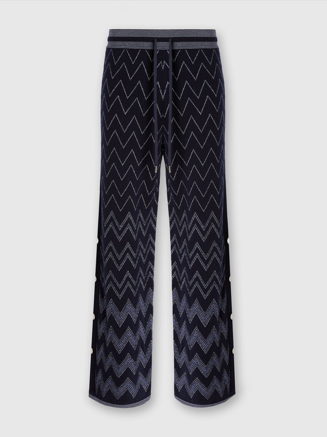 Missoni Joggers in lana e viscosa zig zag con lurex