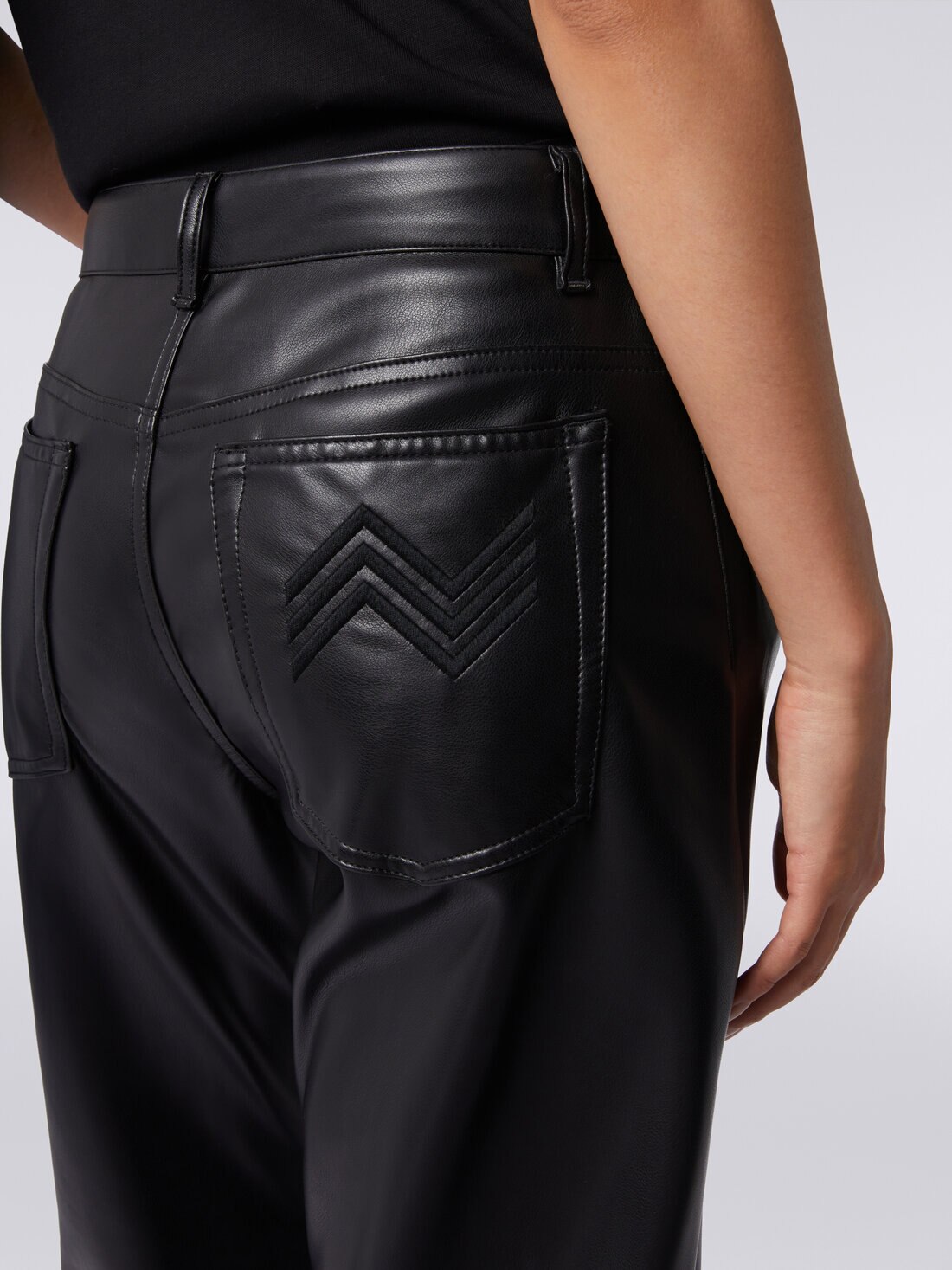 Five pocket outlet faux leather leggings