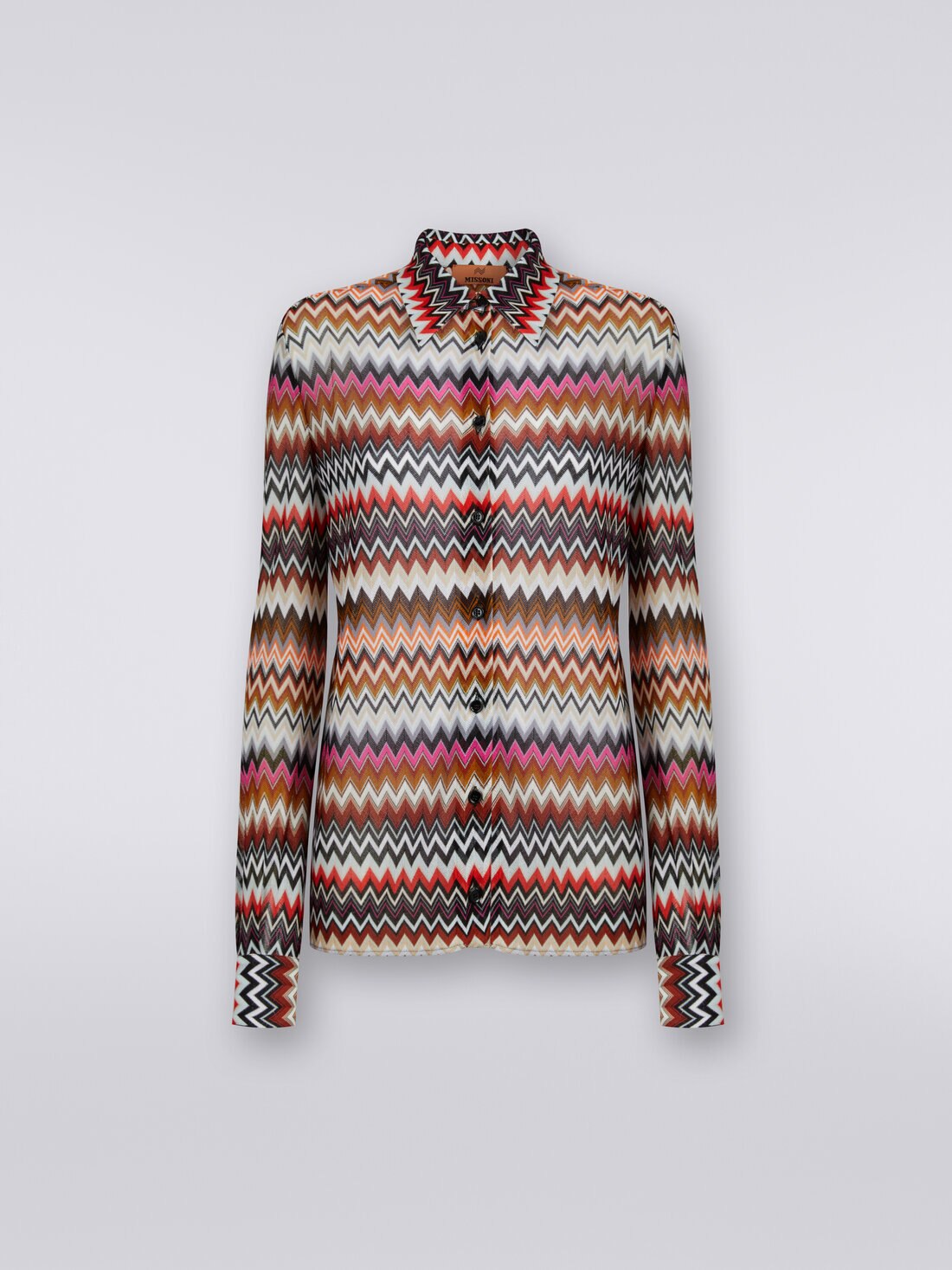 Viscose chevron shirt , Multicoloured  - DS23WJ0ABR00SWSM940 - 0