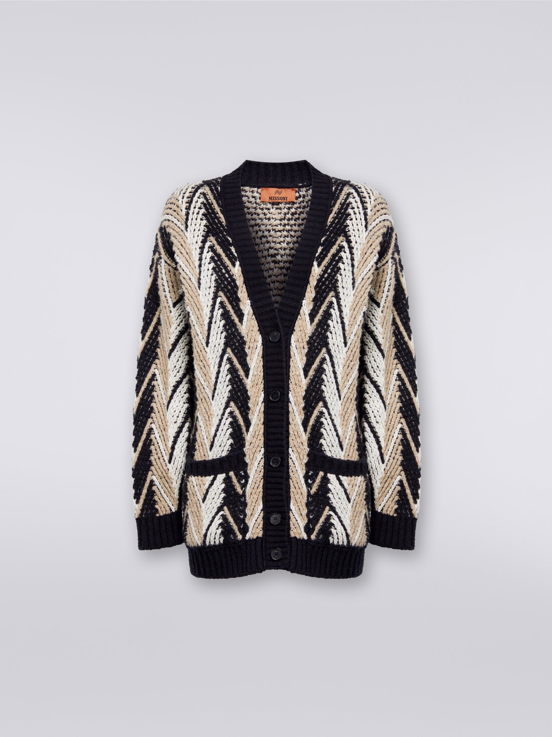 M Missoni Cardigan in misto cotone zig zag