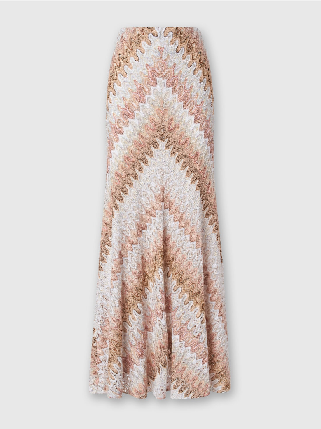 Long skirt in lace-effect lamé viscose blend , Multicoloured  - DS24SH0ZBR00UOSM96V - 0